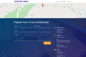 Internet stranica i karta za Elektro Team