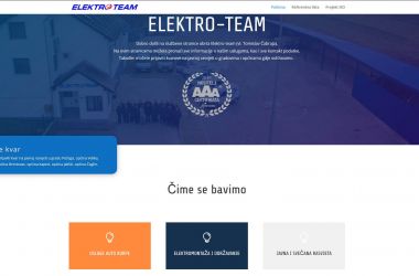 Izrada internet stranice Elektro Team