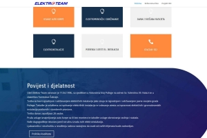 Internet stranice tvrtke Elektro Team